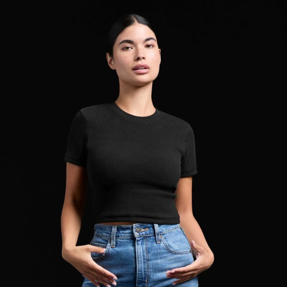 Nuuds baby tee in black size small